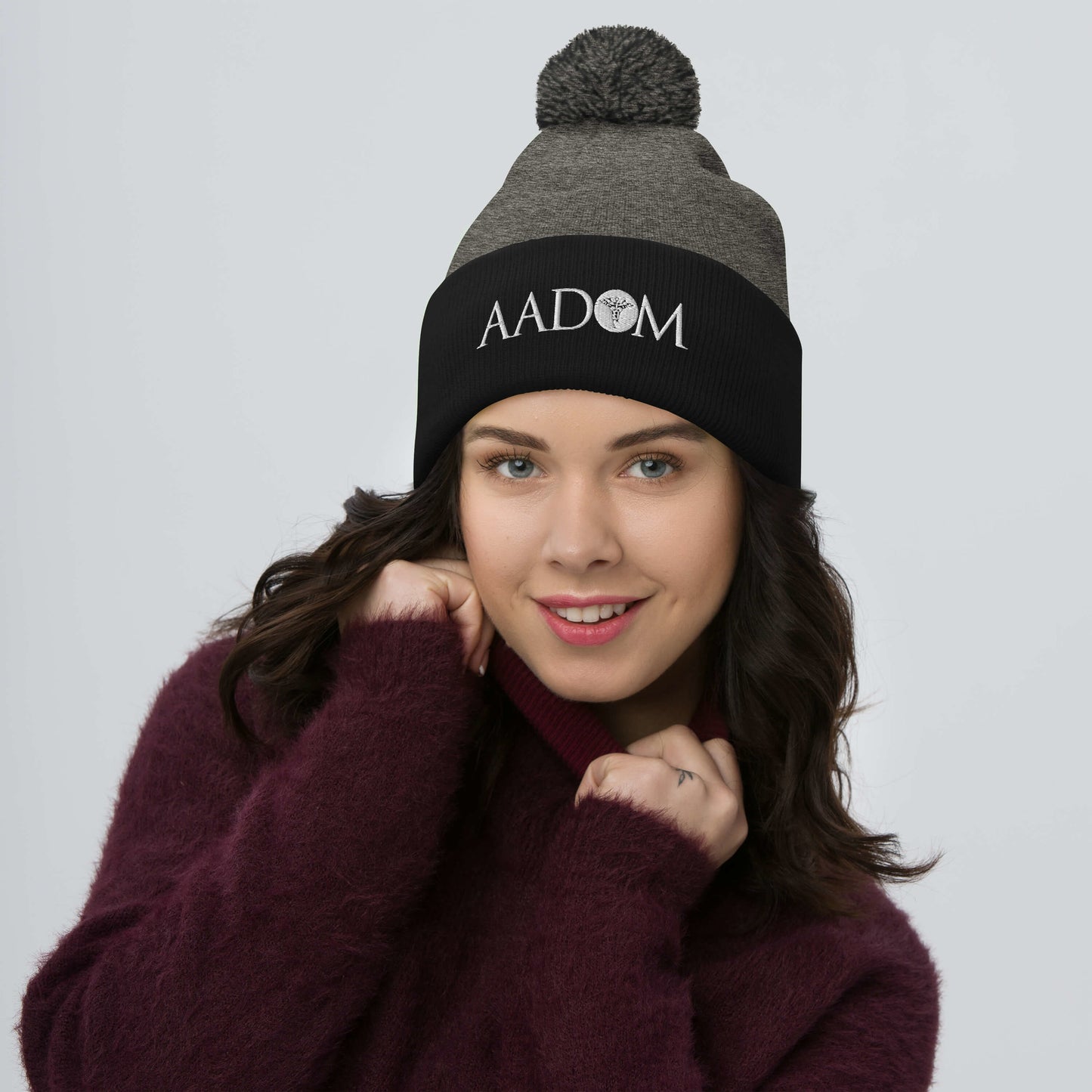 Pom-Pom Beanie - White Logo