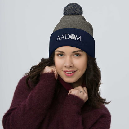 Pom-Pom Beanie - White Logo