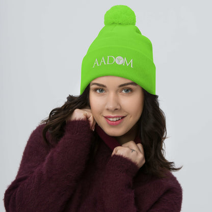 Pom-Pom Beanie - White Logo