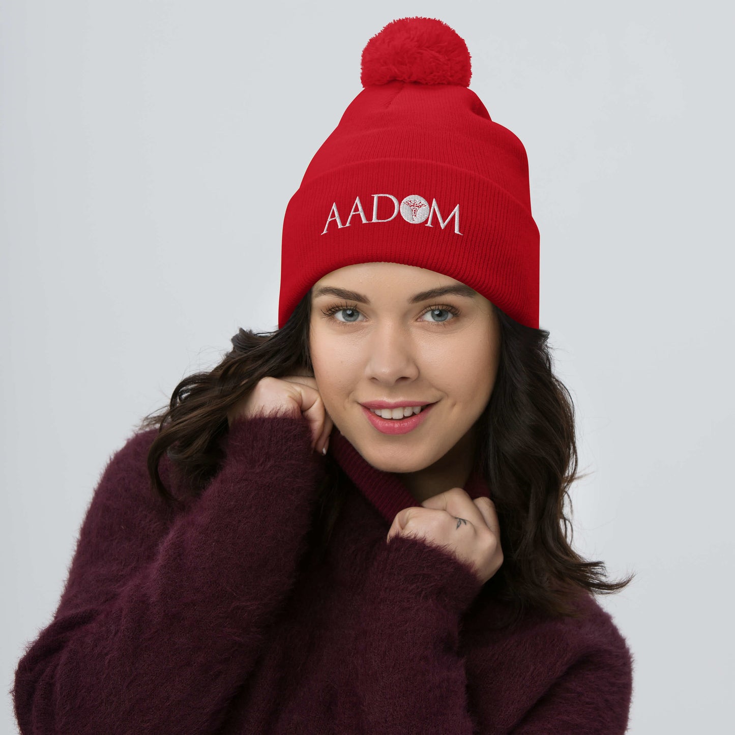 Pom-Pom Beanie - White Logo