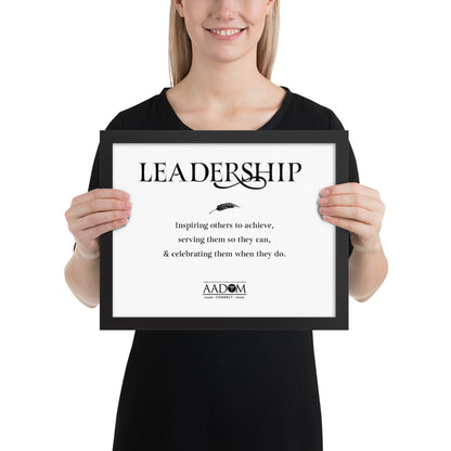 Framed Photo Paper Poster - Leadership