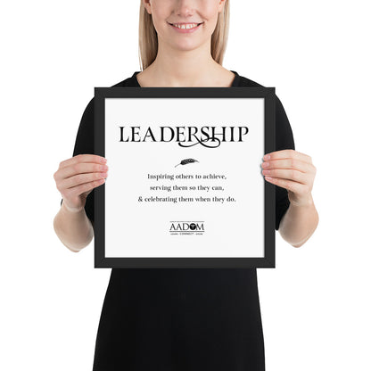 Framed Photo Paper Poster - Leadership