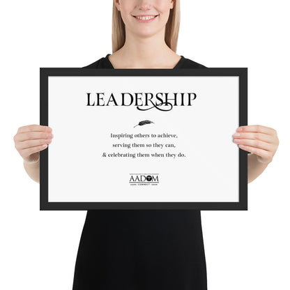 Framed Photo Paper Poster - Leadership