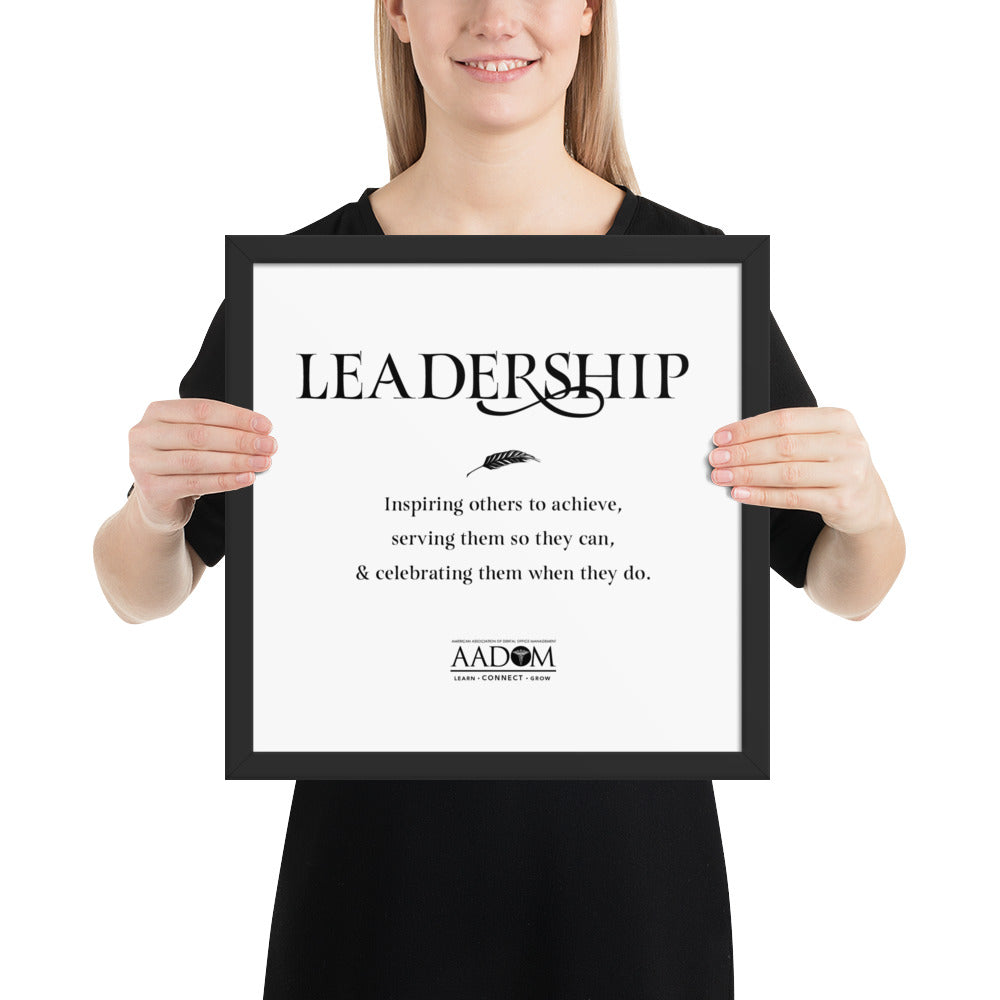 Framed Photo Paper Poster - Leadership