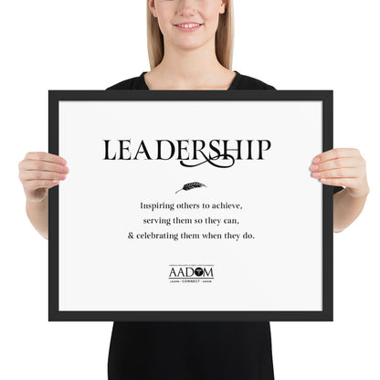 Framed Photo Paper Poster - Leadership