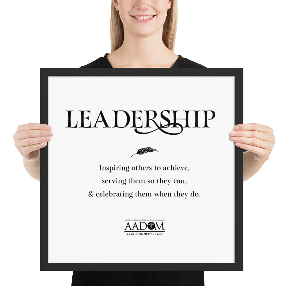 Framed Photo Paper Poster - Leadership