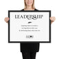 Framed Photo Paper Poster - Leadership