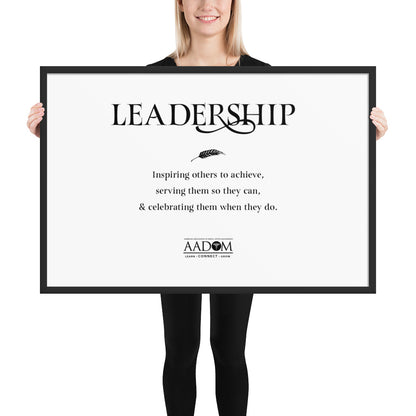 Framed Photo Paper Poster - Leadership