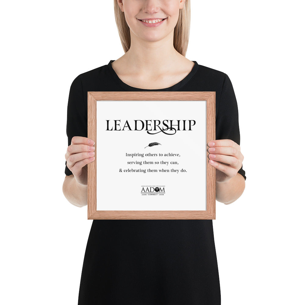 Framed Photo Paper Poster - Leadership