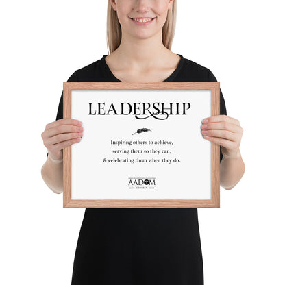 Framed Photo Paper Poster - Leadership