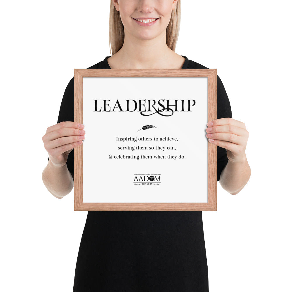 Framed Photo Paper Poster - Leadership