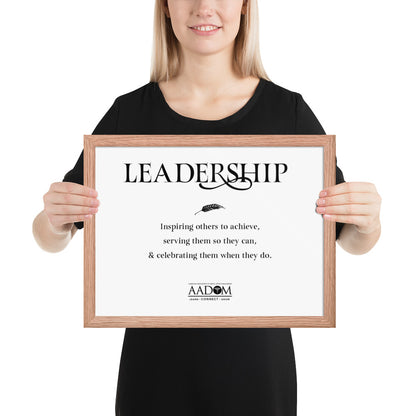 Framed Photo Paper Poster - Leadership