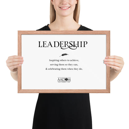 Framed Photo Paper Poster - Leadership