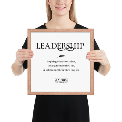 Framed Photo Paper Poster - Leadership