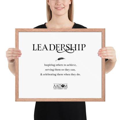 Framed Photo Paper Poster - Leadership