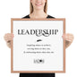 Framed Photo Paper Poster - Leadership