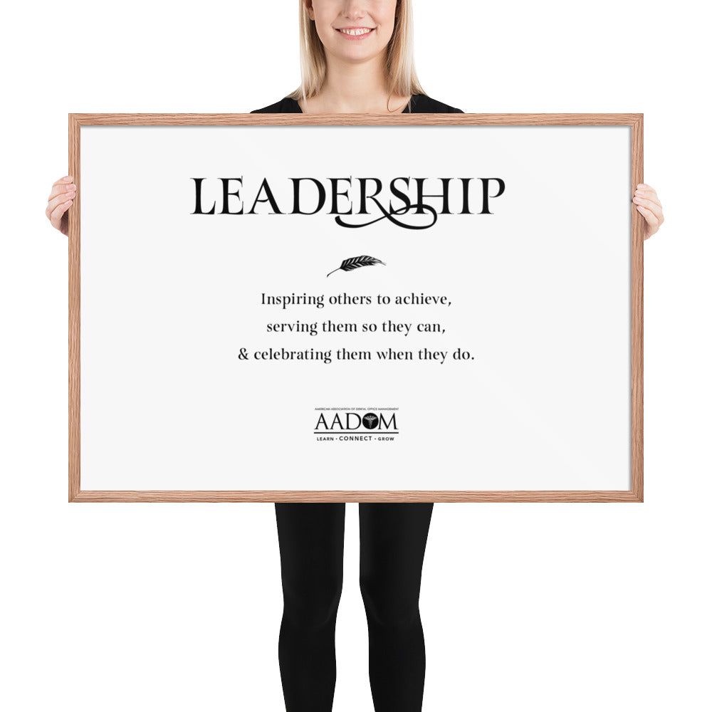 Framed Photo Paper Poster - Leadership