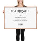 Framed Photo Paper Poster - Leadership