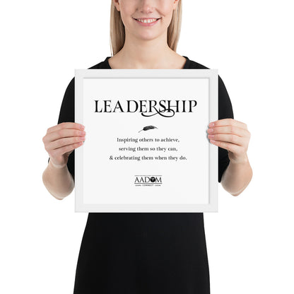 Framed Photo Paper Poster - Leadership