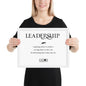 Framed Photo Paper Poster - Leadership