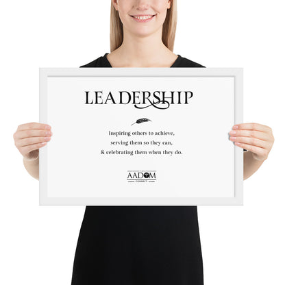 Framed Photo Paper Poster - Leadership