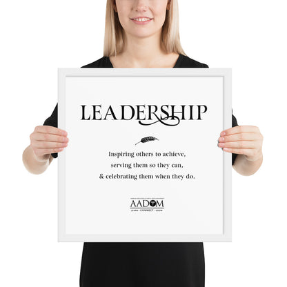 Framed Photo Paper Poster - Leadership