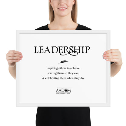 Framed Photo Paper Poster - Leadership