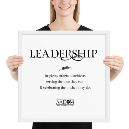 Framed Photo Paper Poster - Leadership