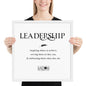 Framed Photo Paper Poster - Leadership