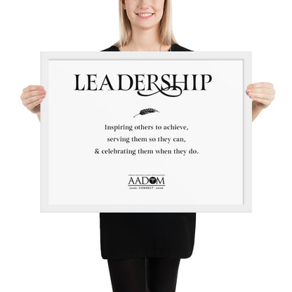 Framed Photo Paper Poster - Leadership