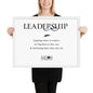 Framed Photo Paper Poster - Leadership