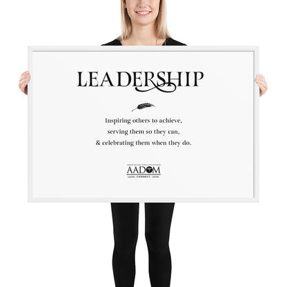 Framed Photo Paper Poster - Leadership