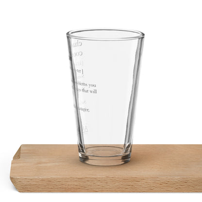 Shaker Pint Glass - Chaos Coordinator