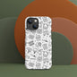 Snap Case for iPhone® - Black Logo (Dental Pattern)