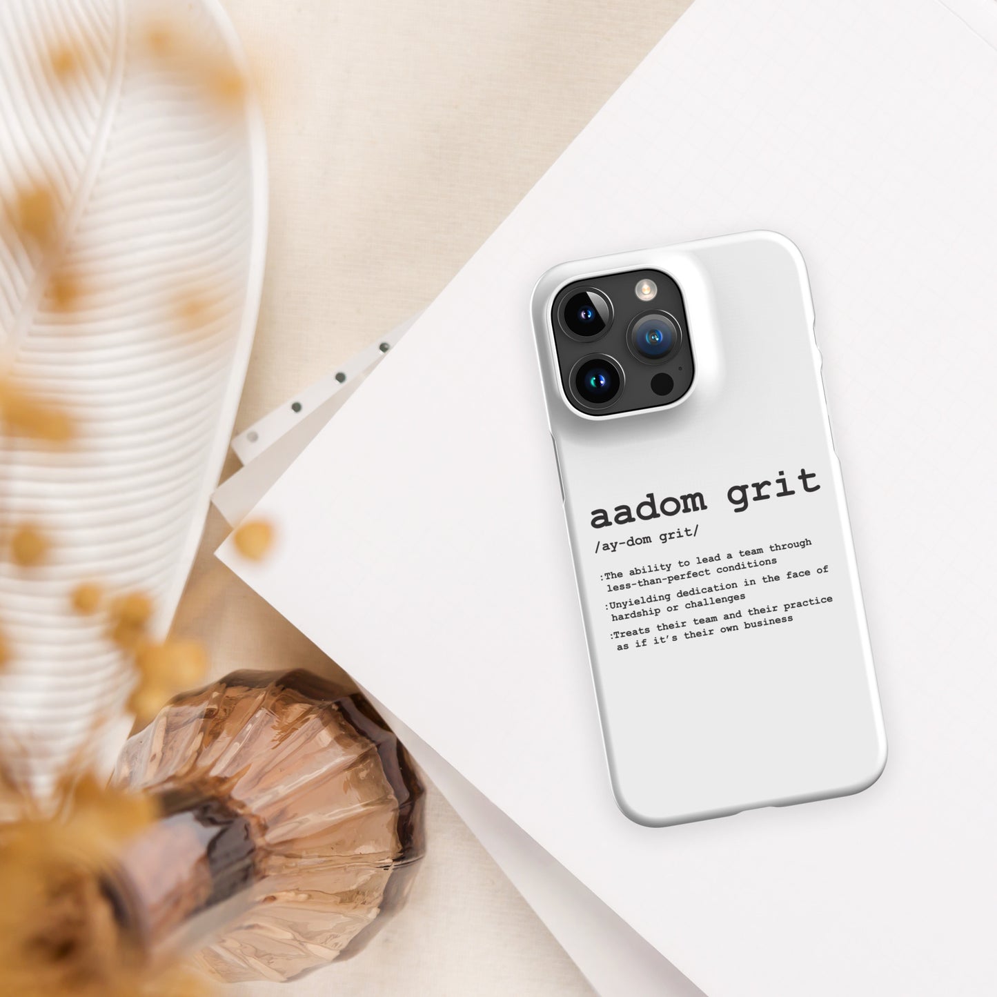 Snap Case for iPhone® - AADOM Grit Logo