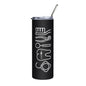 Stainless Steel Tumbler - Smile - White (AADOM Logo)