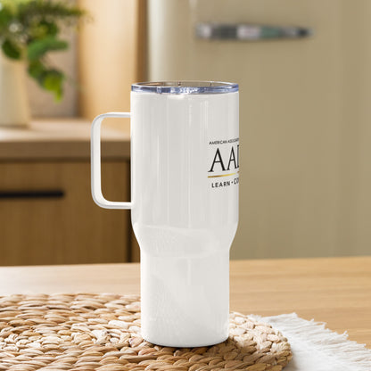 Travel Mug with a Handle - Black Logo