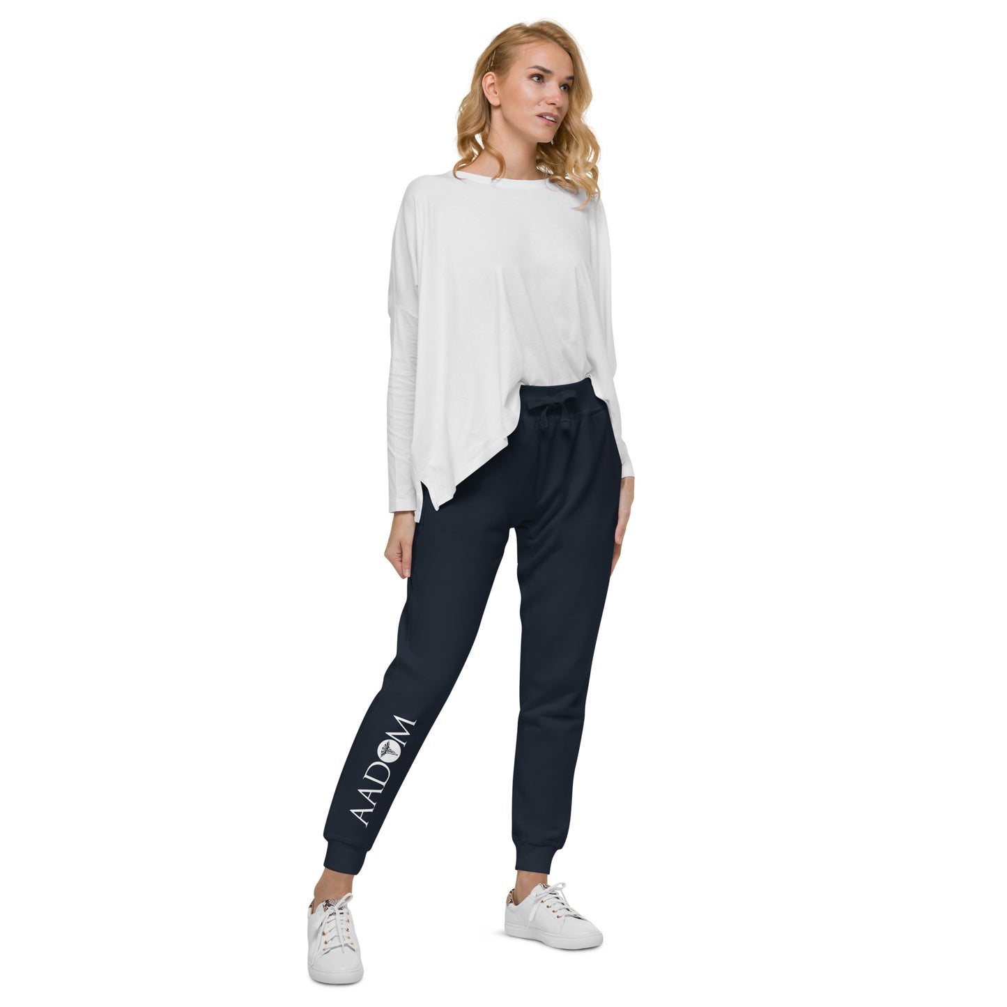 Unisex Fleece Sweatpants - White Logo