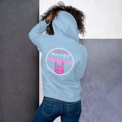 Unisex Hoodie - White Logo with Rockstar (Back)