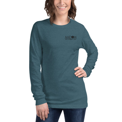 Unisex Long Sleeve T-Shirt - Embroidered Black Logo