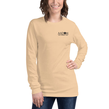 Unisex Long Sleeve T-Shirt - Embroidered Black Logo