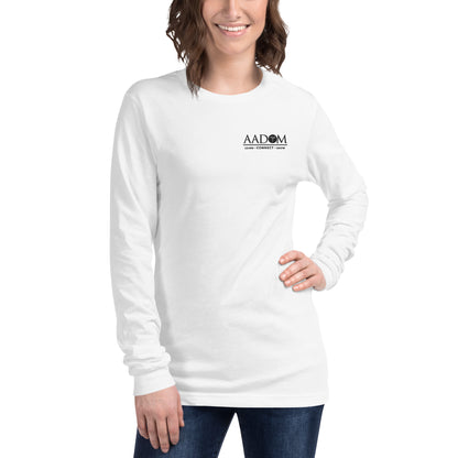 Unisex Long Sleeve T-Shirt - Embroidered Black Logo