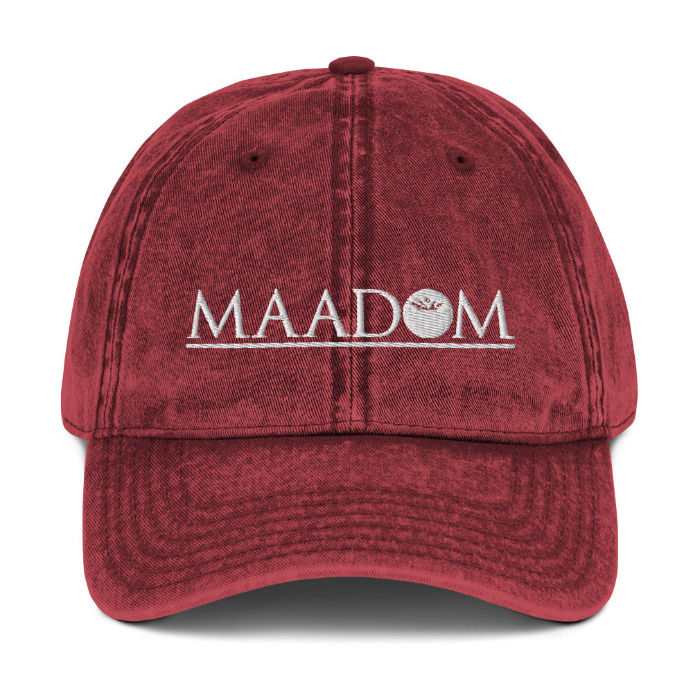 Vintage Cotton Twill Cap - MAADOM Logo