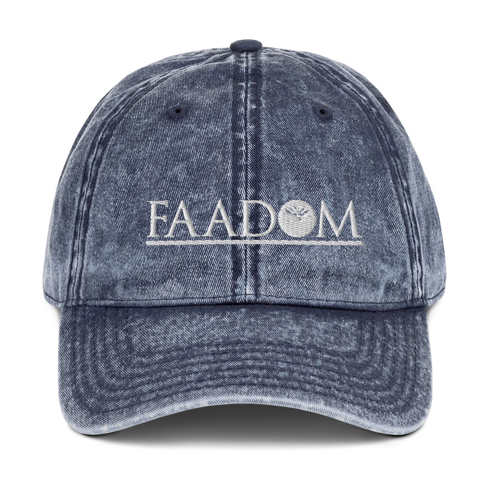 Vintage Cotton Twill Cap - FAADOM Logo