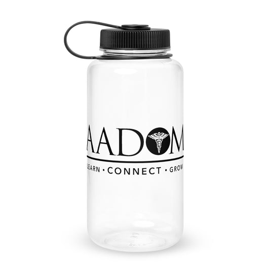 Wide Mouth Plastic Water Bottle - Black Logo