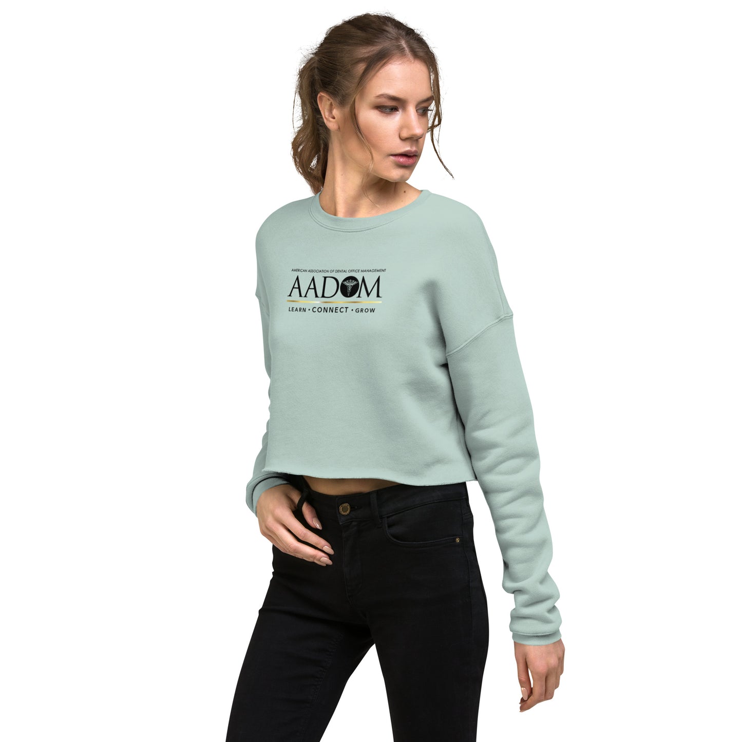 Crop Sweatshirt - Black Logo