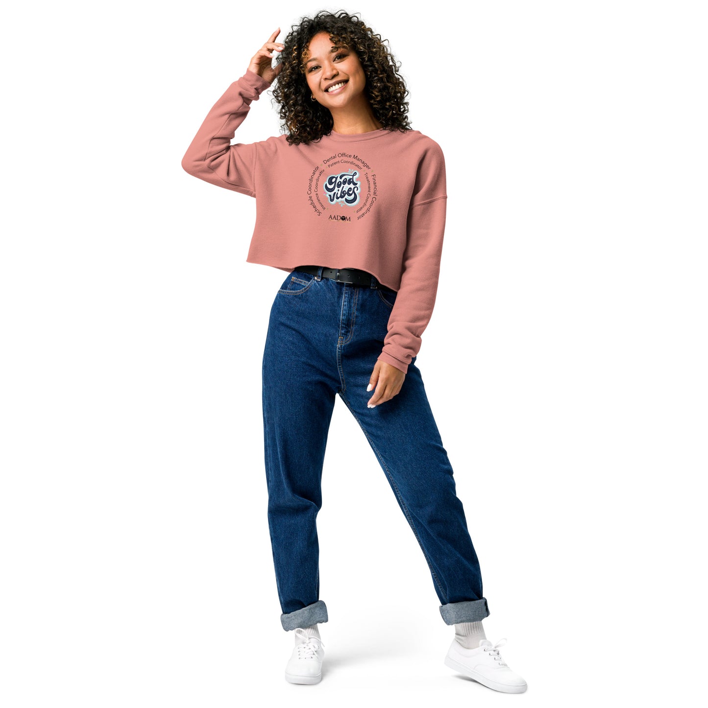 Crop Sweatshirt - Good Vibes