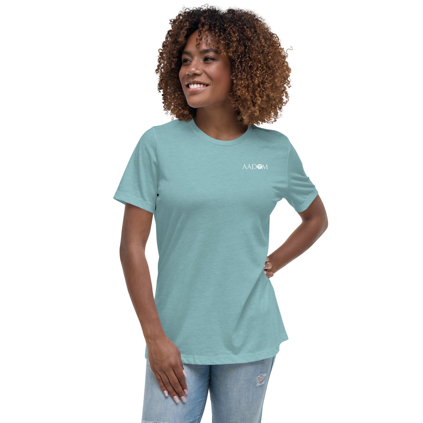 Women's Relaxed T-Shirt - White Logo with Rockstar (Back)