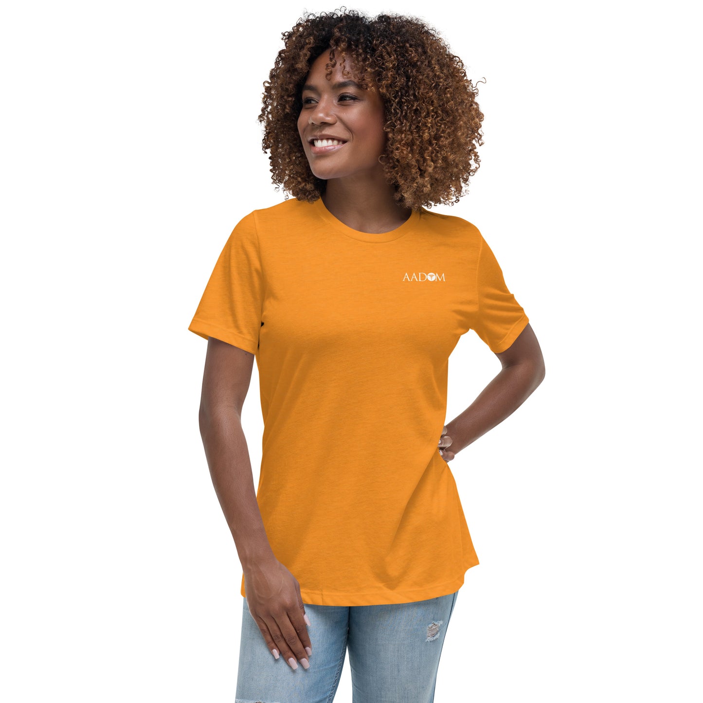 Women's Relaxed T-Shirt - White Logo with Rockstar (Back)