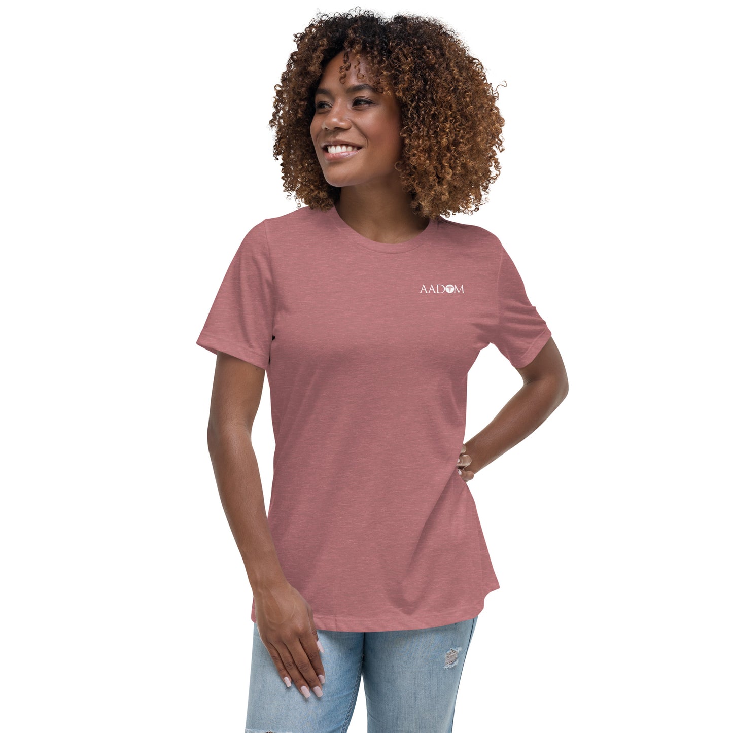 Women's Relaxed T-Shirt - White Logo with Rockstar (Back)